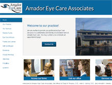 Tablet Screenshot of amadoreyecare.com